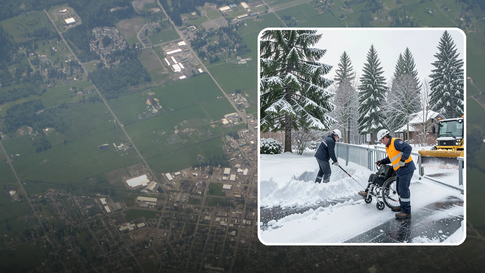 Wheelchair Ramp Snow Removal in Enumclaw, King County, WA - We clear wheelchair ramps to full width and treat them for traction so they stay safely usable in Western Washington winters.