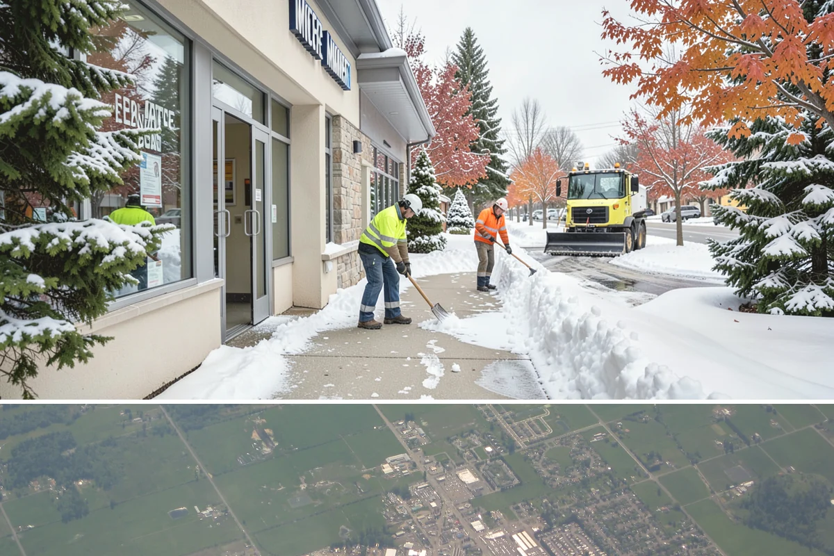 Wheelchair Ramp Snow Removal in Enumclaw, King County, WA - Serviced first after each snowfall through the winter months when shaded ramps ice quickly.