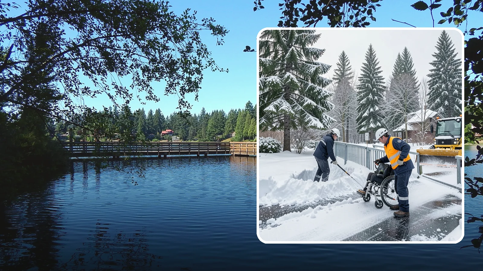 Wheelchair Ramp Snow Removal in Federal Way, King County, WA - We clear wheelchair ramps to full width and treat them for traction so they stay safely usable in Western Washington winters.