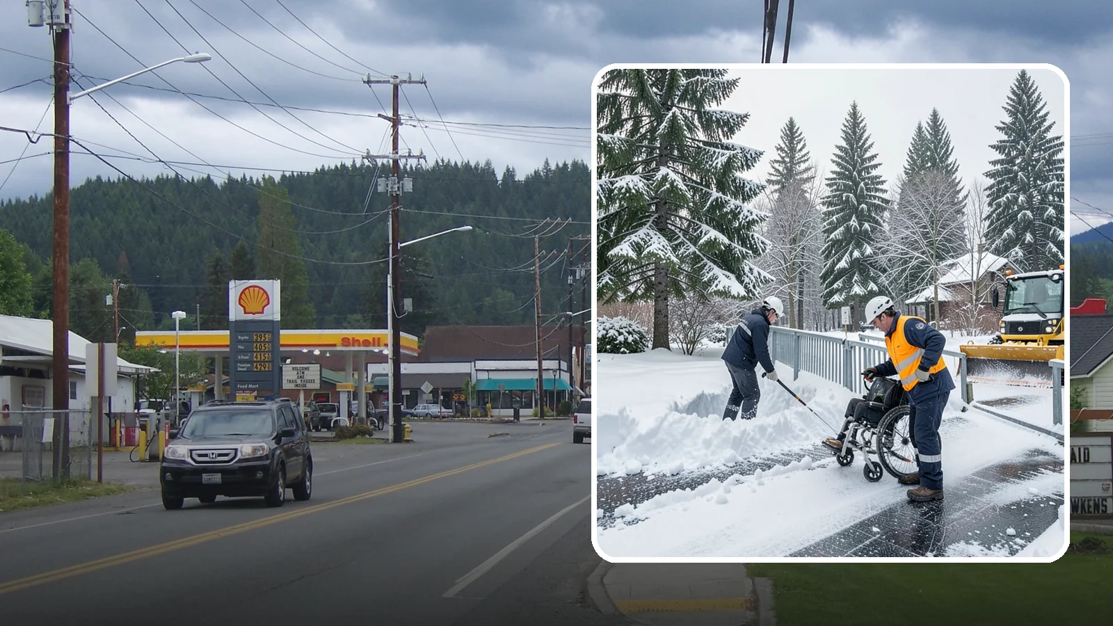 Wheelchair Ramp Snow Removal in Granite Falls, Snohomish County, WA - We clear wheelchair ramps to full width and treat them for traction so they stay safely usable in Western Washington winters.