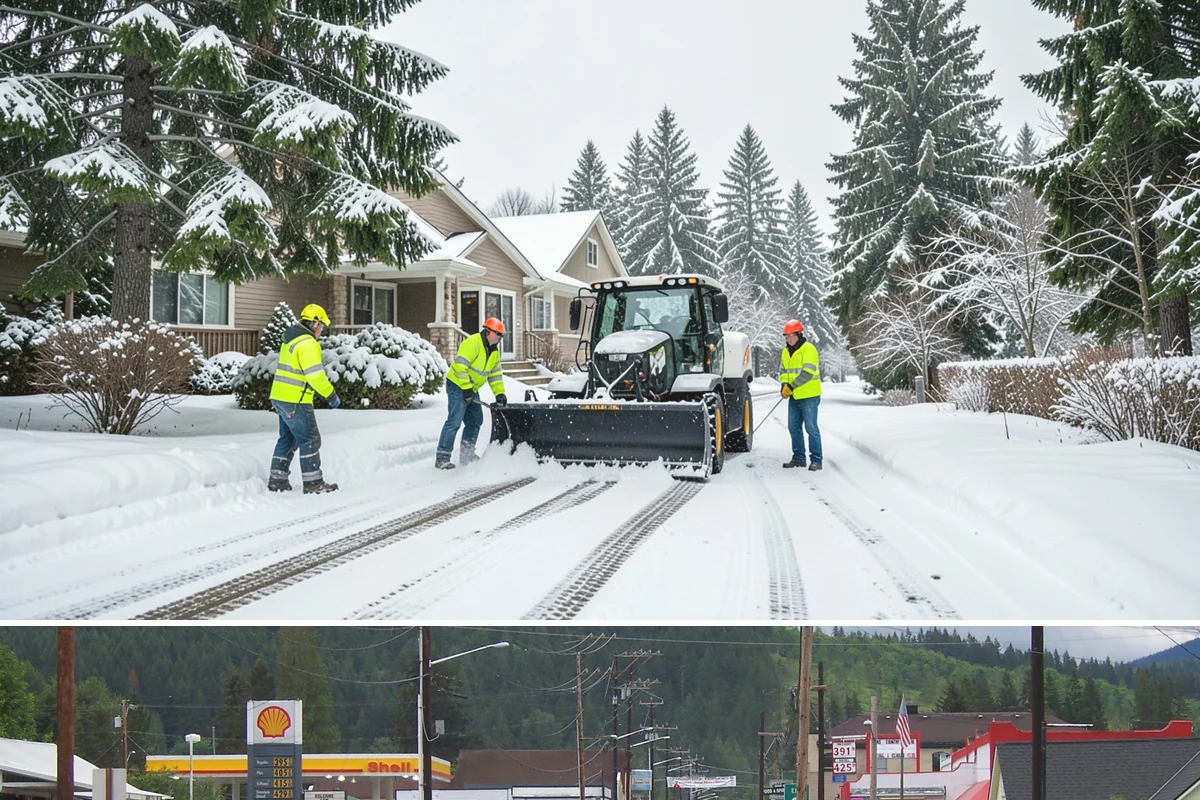 Wheelchair Ramp Snow Removal in Granite Falls, Snohomish County, WA - Serviced first after each snowfall through the winter months when shaded ramps ice quickly.