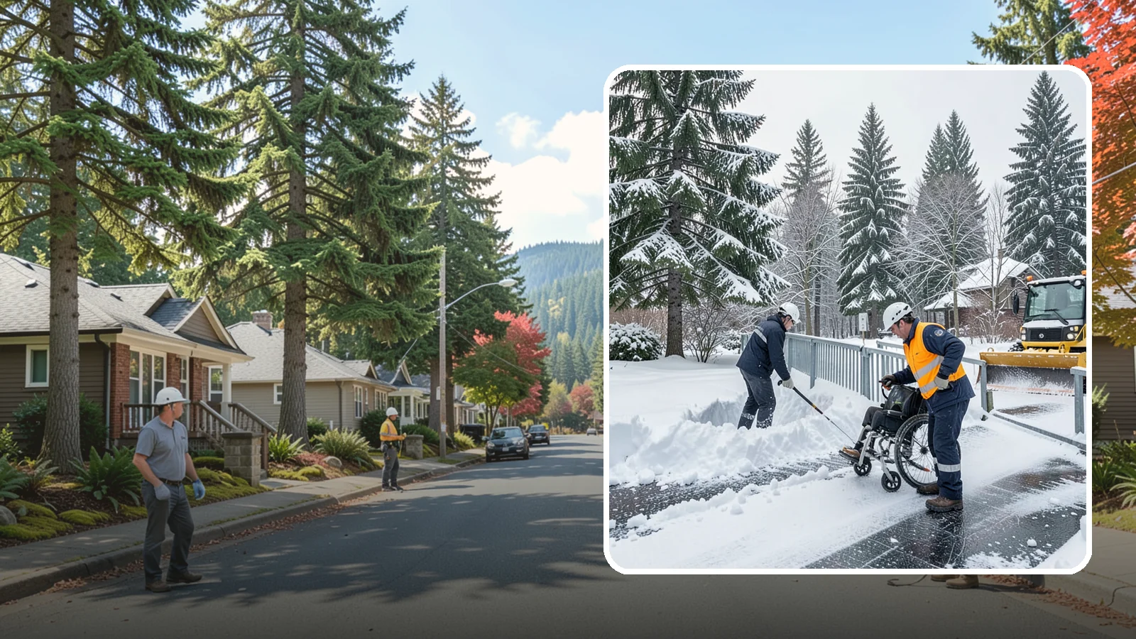 Wheelchair Ramp Snow Removal in Hunts Point, King County, WA - We clear wheelchair ramps to full width and treat them for traction so they stay safely usable in Western Washington winters.