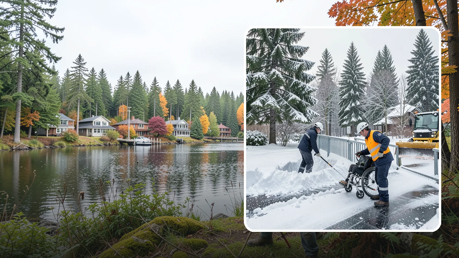 Wheelchair Ramp Snow Removal in La Conner, Skagit County, WA - We clear wheelchair ramps to full width and treat them for traction so they stay safely usable in Western Washington winters.