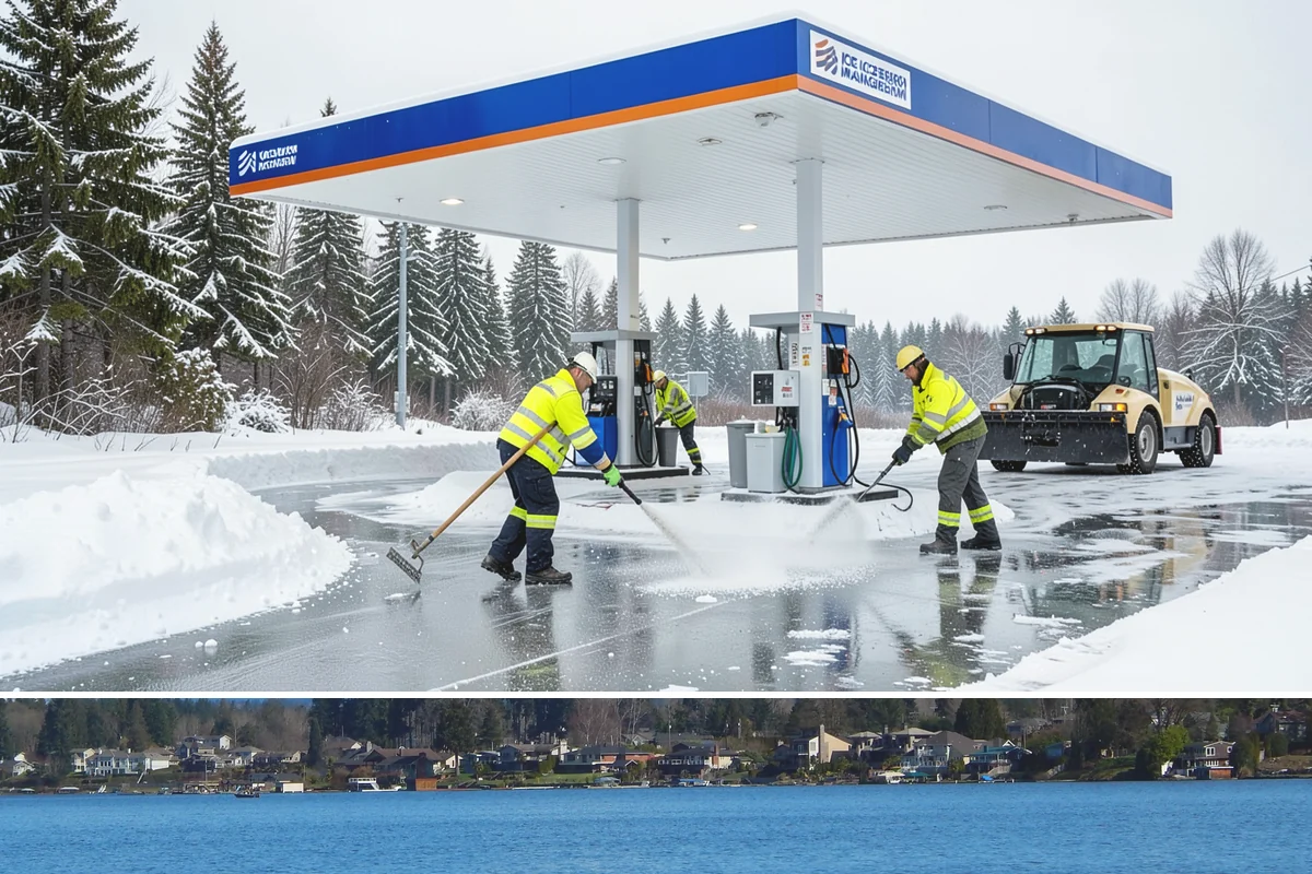 Wheelchair Ramp Snow Removal in Lake Stevens, Snohomish County, WA - Serviced first after each snowfall through the winter months when shaded ramps ice quickly.