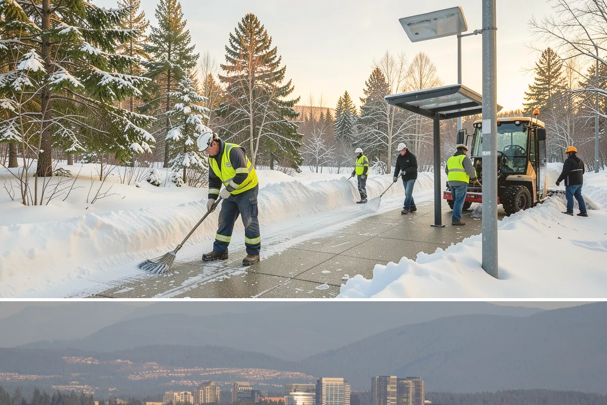 Wheelchair Ramp Snow Removal in Medina, King County, WA - Serviced first after each snowfall through the winter months when shaded ramps ice quickly.