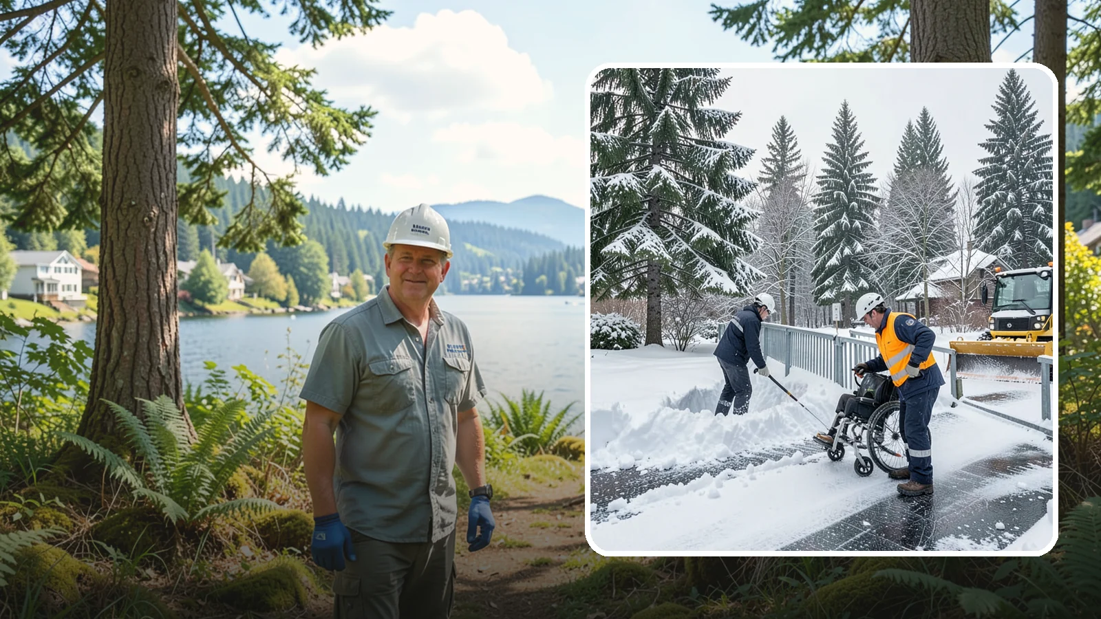 Wheelchair Ramp Snow Removal in Milton, King County, WA - We clear wheelchair ramps to full width and treat them for traction so they stay safely usable in Western Washington winters.