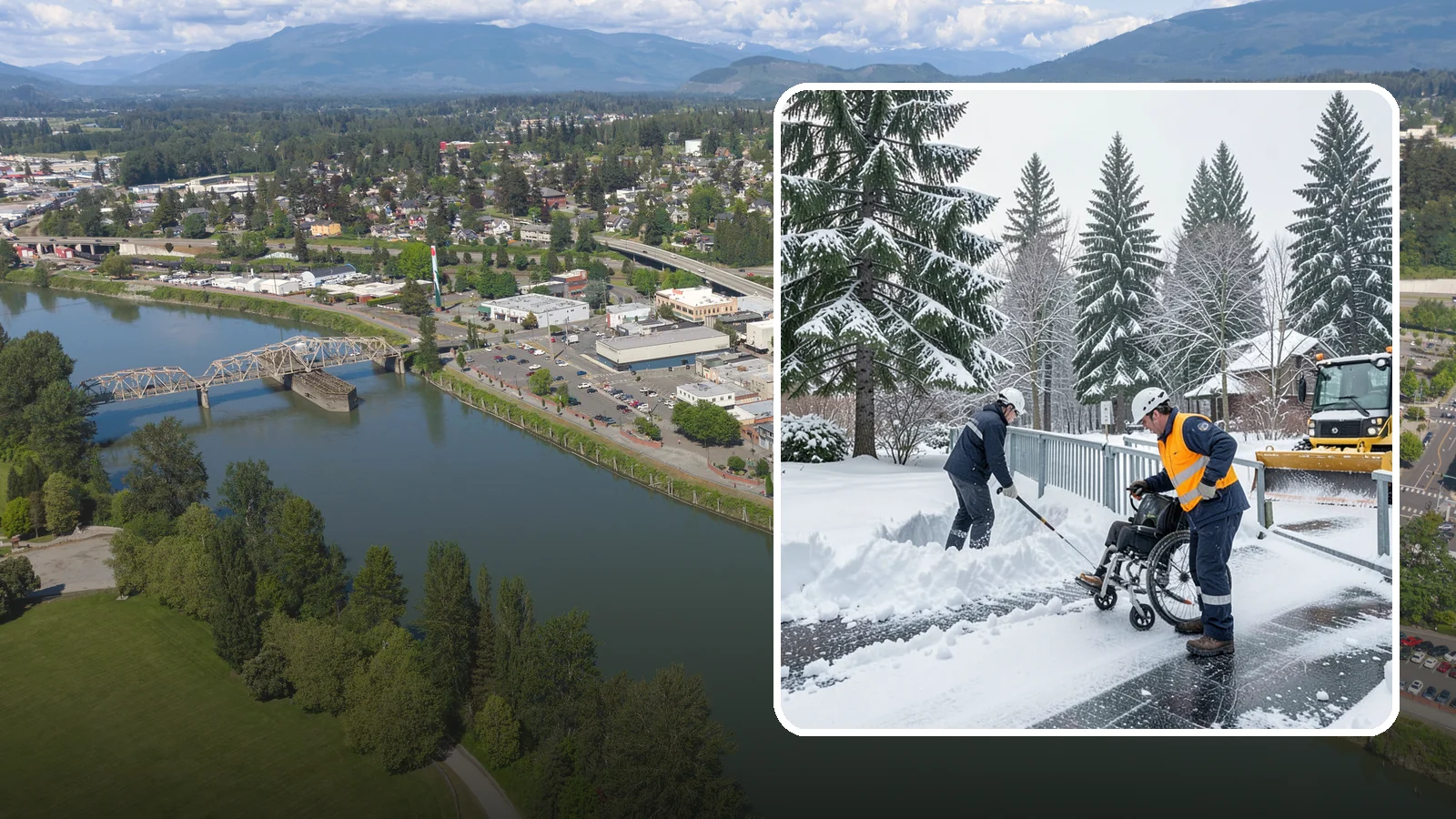 Wheelchair Ramp Snow Removal in Mount Vernon, Skagit County, WA - We clear wheelchair ramps to full width and treat them for traction so they stay safely usable in Western Washington winters.