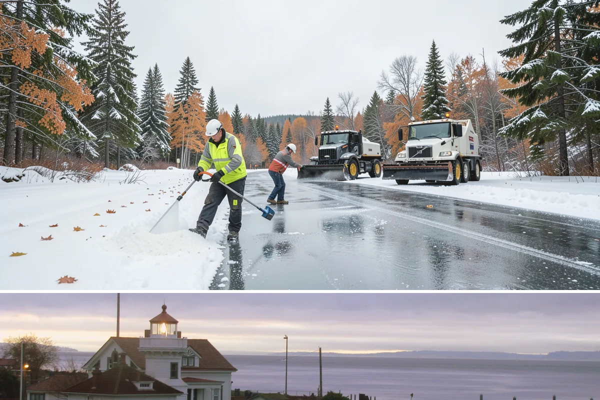 Wheelchair Ramp Snow Removal in Mukilteo, Snohomish County, WA - Serviced first after each snowfall through the winter months when shaded ramps ice quickly.
