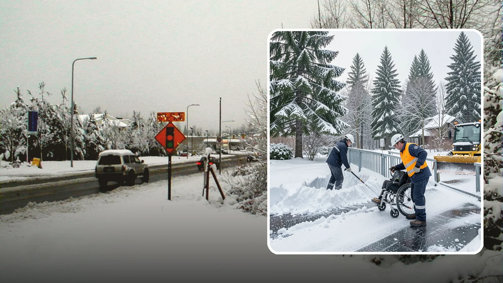 Wheelchair Ramp Snow Removal in Newcastle, King County, WA - We clear wheelchair ramps to full width and treat them for traction so they stay safely usable in Western Washington winters.