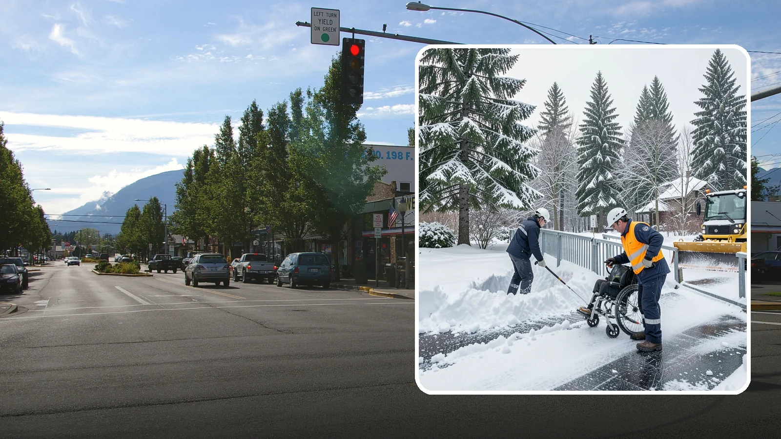 Wheelchair Ramp Snow Removal in North Bend, King County, WA - We clear wheelchair ramps to full width and treat them for traction so they stay safely usable in Western Washington winters.