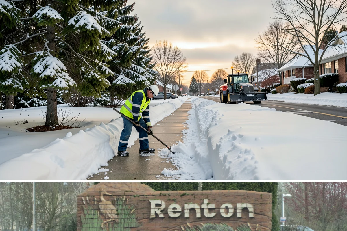 Wheelchair Ramp Snow Removal in Renton, King County, WA - Serviced first after each snowfall through the winter months when shaded ramps ice quickly.