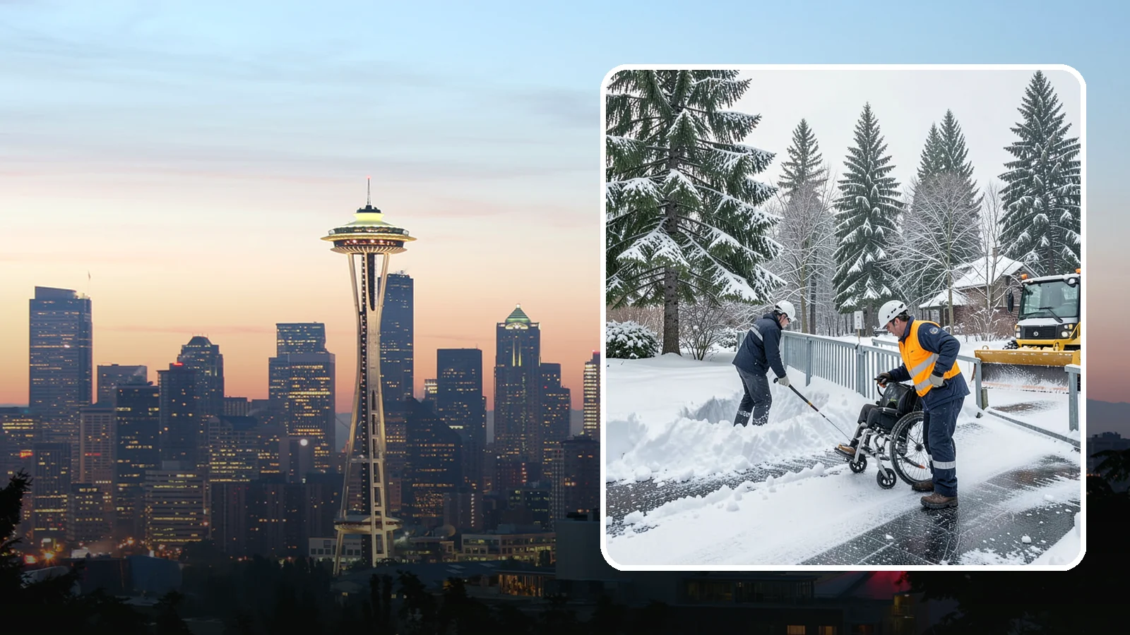 Wheelchair Ramp Snow Removal in Seattle, King County, WA - We clear wheelchair ramps to full width and treat them for traction so they stay safely usable in Western Washington winters.