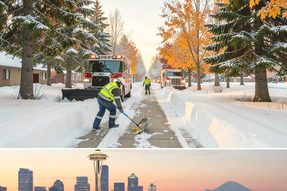 Wheelchair Ramp Snow Removal in Seattle, King County, WA - Serviced first after each snowfall through the winter months when shaded ramps ice quickly.