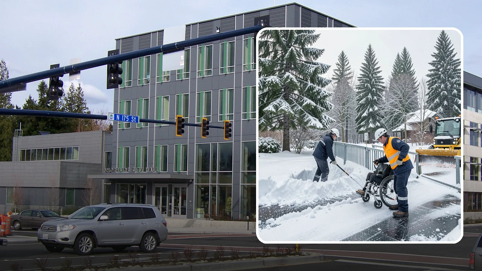 Wheelchair Ramp Snow Removal in Shoreline, King County, WA - We clear wheelchair ramps to full width and treat them for traction so they stay safely usable in Western Washington winters.