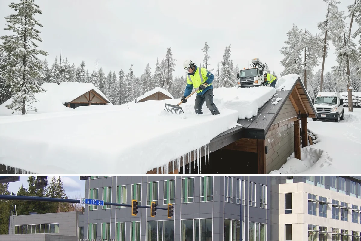 Wheelchair Ramp Snow Removal in Shoreline, King County, WA - Serviced first after each snowfall through the winter months when shaded ramps ice quickly.