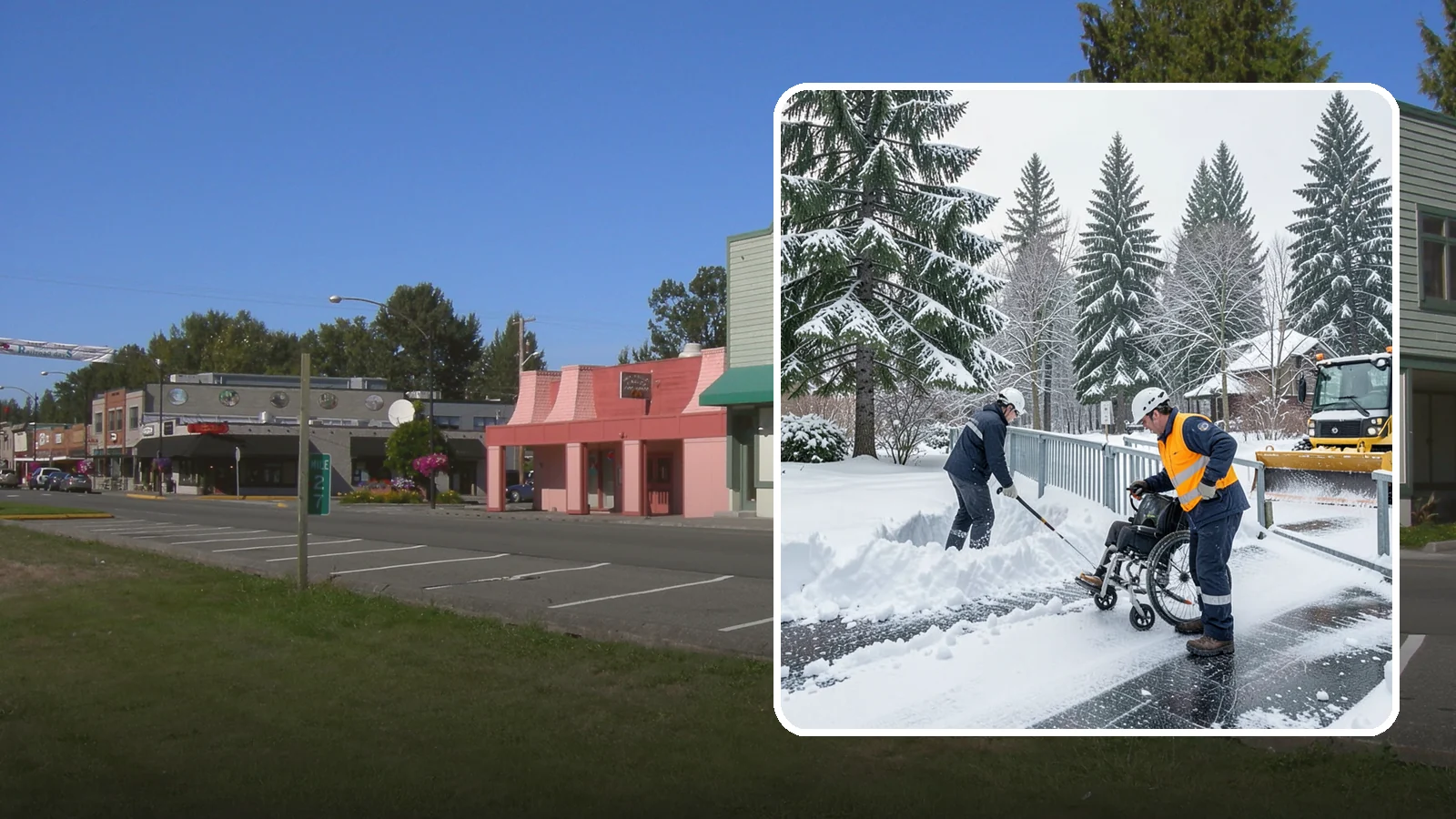 Wheelchair Ramp Snow Removal in Snoqualmie, King County, WA - We clear wheelchair ramps to full width and treat them for traction so they stay safely usable in Western Washington winters.