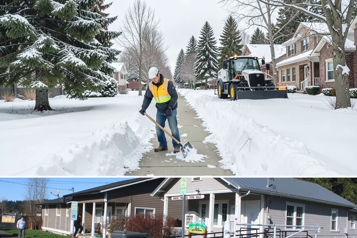 Wheelchair Ramp Snow Removal in South Prairie, Pierce County, WA - Serviced first after each snowfall through the winter months when shaded ramps ice quickly.