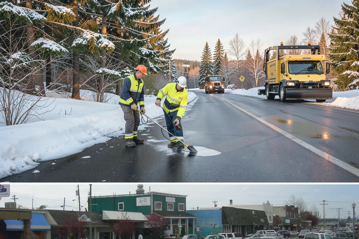 Wheelchair Ramp Snow Removal in Stanwood, Snohomish County, WA - Serviced first after each snowfall through the winter months when shaded ramps ice quickly.