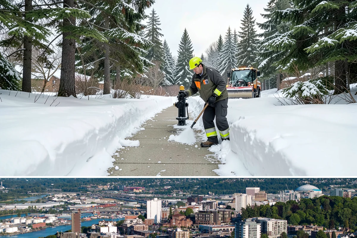 Wheelchair Ramp Snow Removal in Tacoma, Pierce County, WA - Serviced first after each snowfall through the winter months when shaded ramps ice quickly.