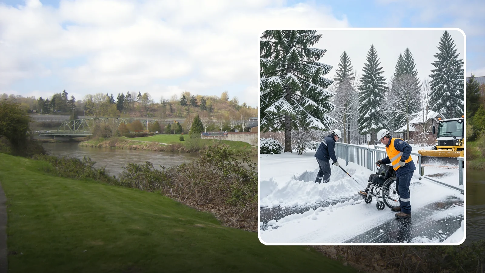 Wheelchair Ramp Snow Removal in Tukwila, King County, WA - We clear wheelchair ramps to full width and treat them for traction so they stay safely usable in Western Washington winters.