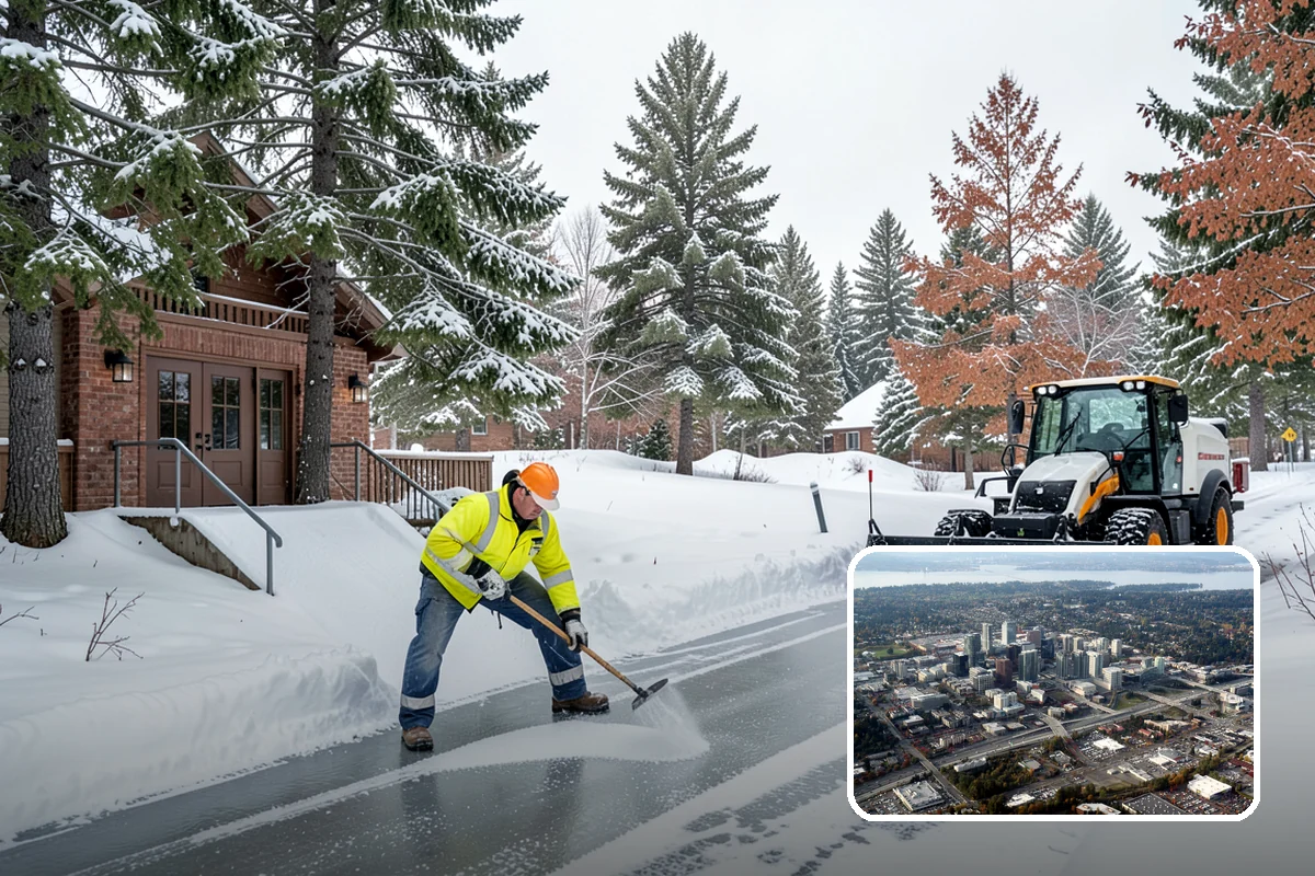 Window Well Snow Clearing in Bellevue, King County, WA - Keeps basement egress windows clear for emergency exit