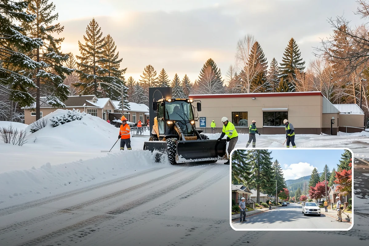 Window Well Snow Clearing in Hunts Point, King County, WA - Keeps basement egress windows clear for emergency exit