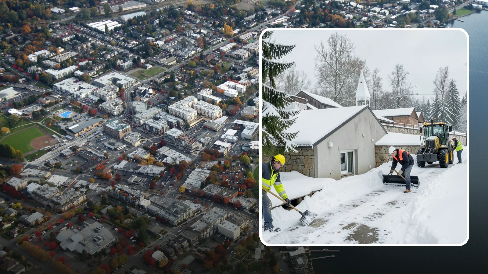 Window Well Snow Clearing in Kirkland, King County, WA - We clear snow and slush from basement window wells to protect egress, prevent leaks, and keep daylight reaching lower levels.