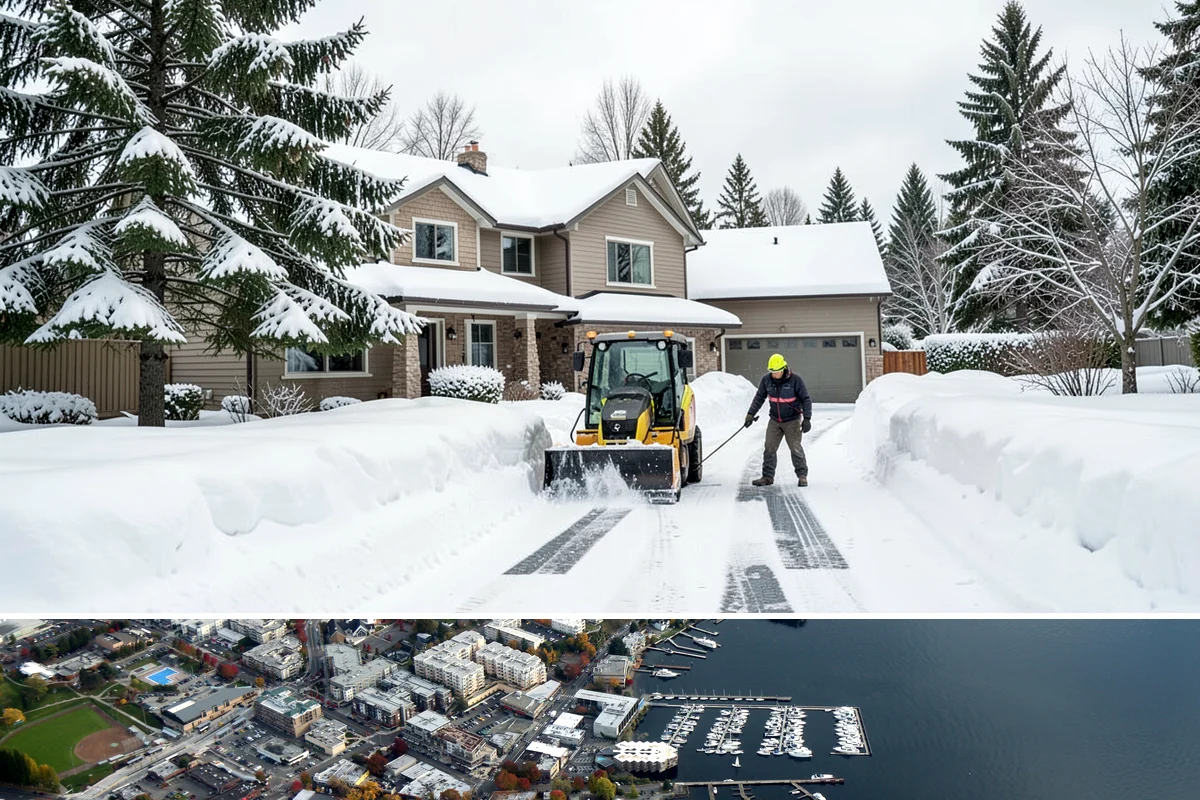 Window Well Snow Clearing in Kirkland, King County, WA - Wells need attention right after each lowland snowfall and again during the thaw cycles that regularly punctuate our winters.