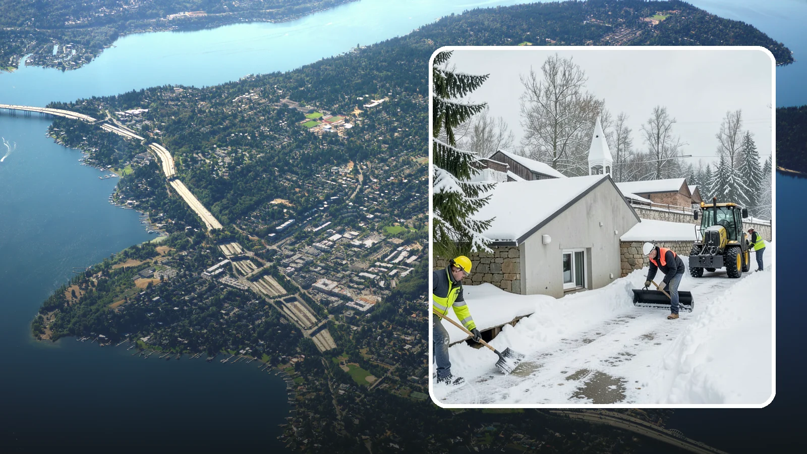 Window Well Snow Clearing in Mercer Island, King County, WA - We clear snow and slush from basement window wells to protect egress, prevent leaks, and keep daylight reaching lower levels.