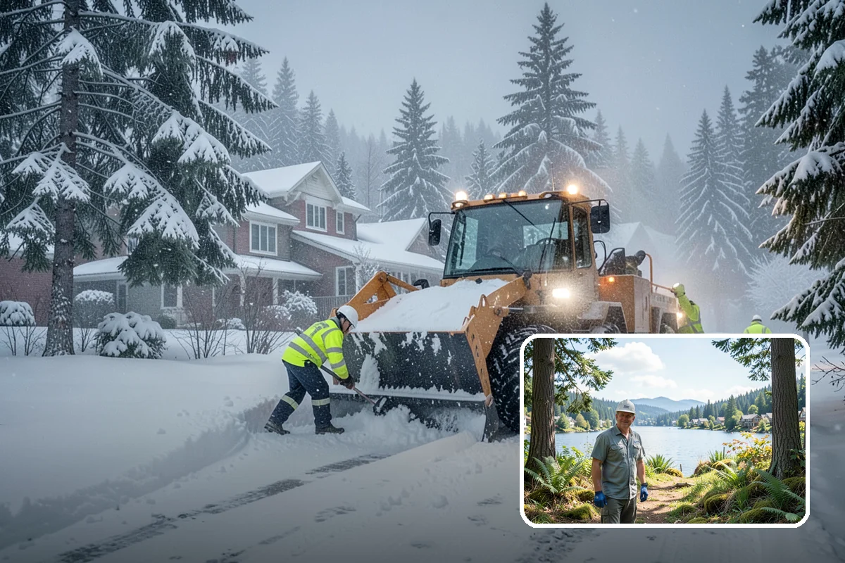 Window Well Snow Clearing in Milton, King County, WA - Keeps basement egress windows clear for emergency exit