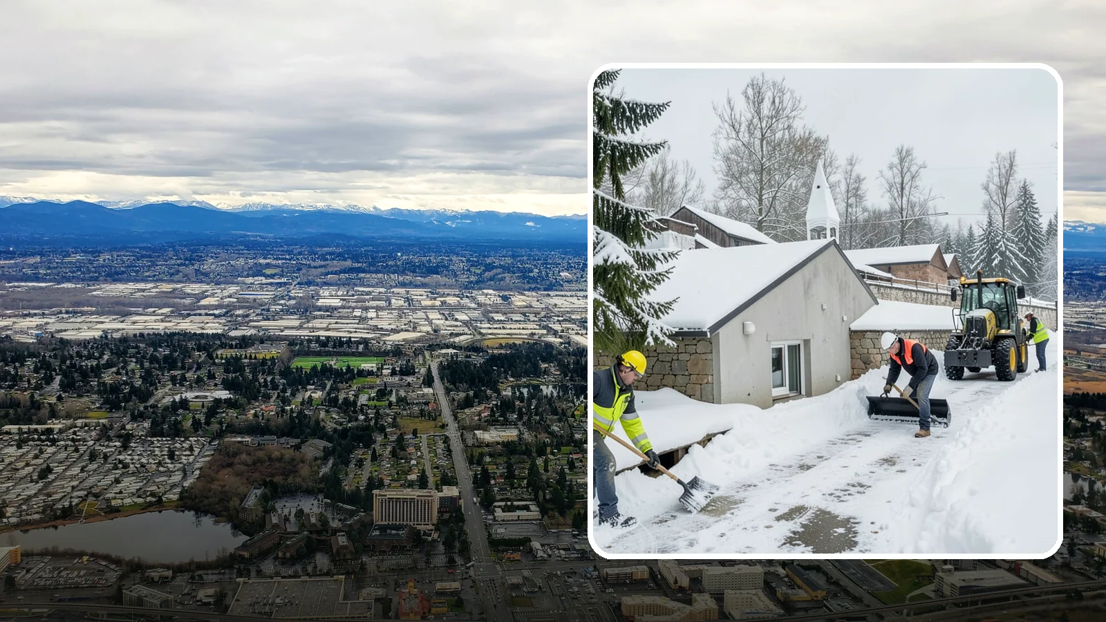 Window Well Snow Clearing in SeaTac, King County, WA - We clear snow and slush from basement window wells to protect egress, prevent leaks, and keep daylight reaching lower levels.