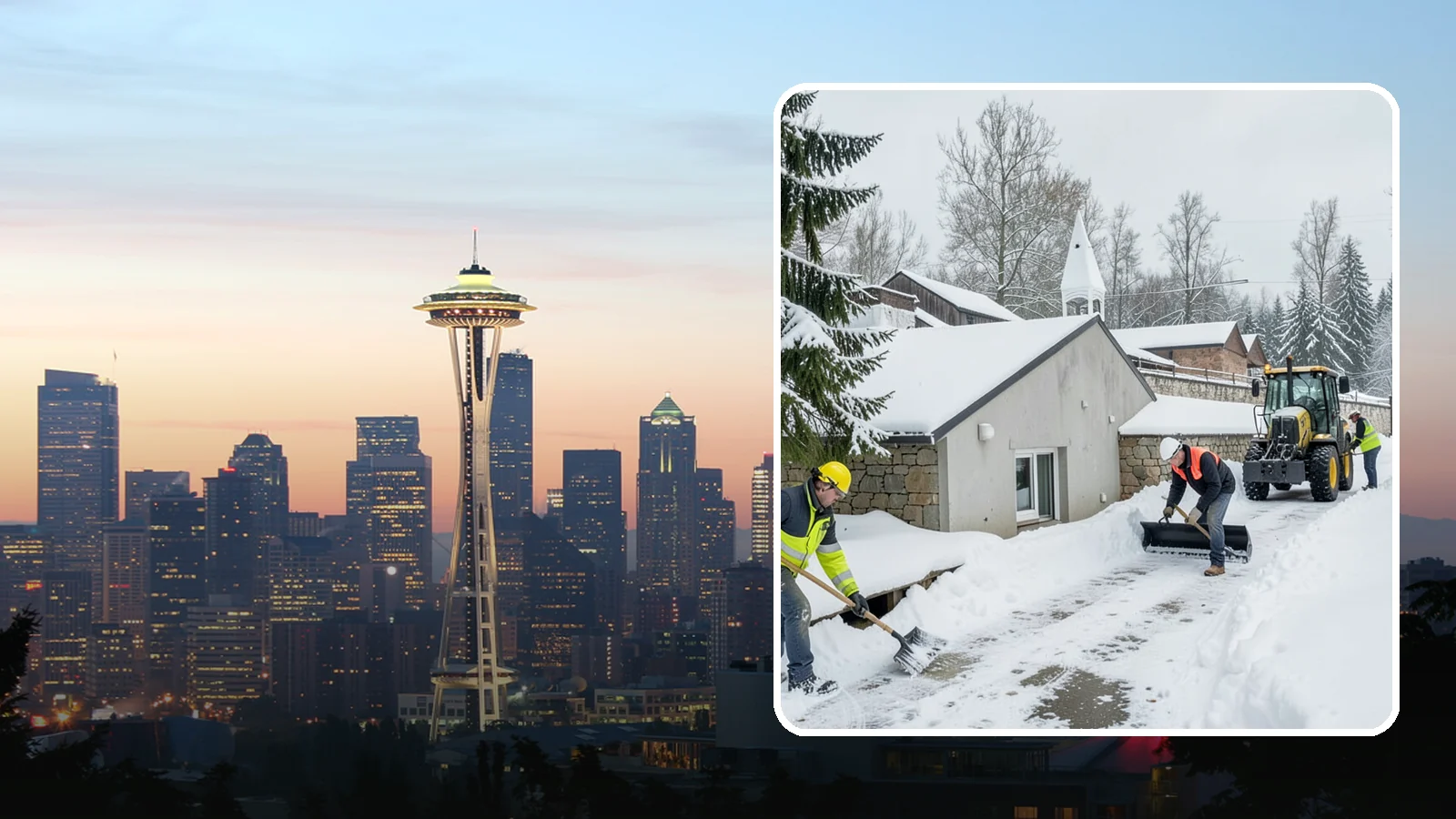 Window Well Snow Clearing in Seattle, King County, WA - We clear snow and slush from basement window wells to protect egress, prevent leaks, and keep daylight reaching lower levels.