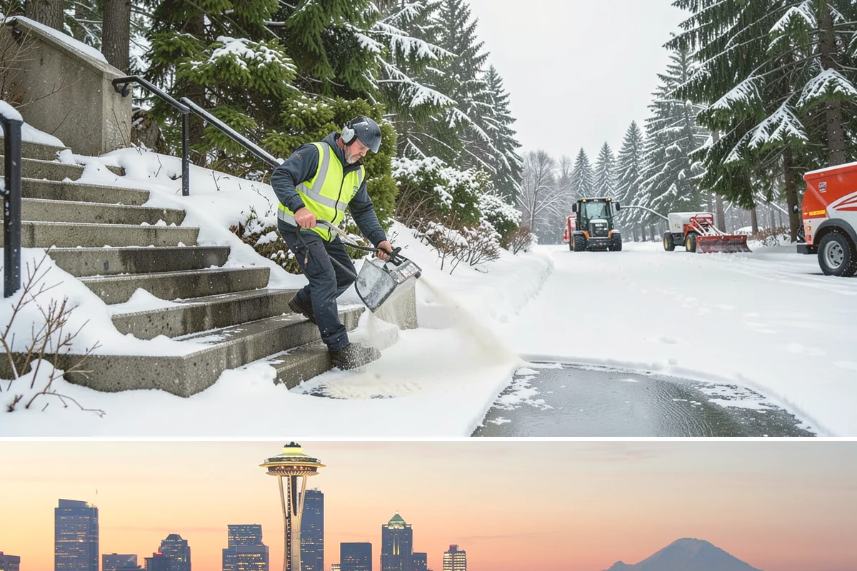Window Well Snow Clearing in Seattle, King County, WA - Wells need attention right after each lowland snowfall and again during the thaw cycles that regularly punctuate our winters.