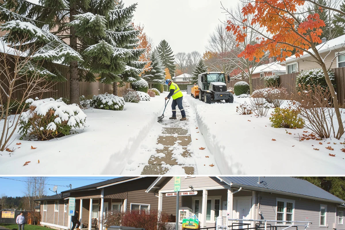 Window Well Snow Clearing in South Prairie, Pierce County, WA - Wells need attention right after each lowland snowfall and again during the thaw cycles that regularly punctuate our winters.