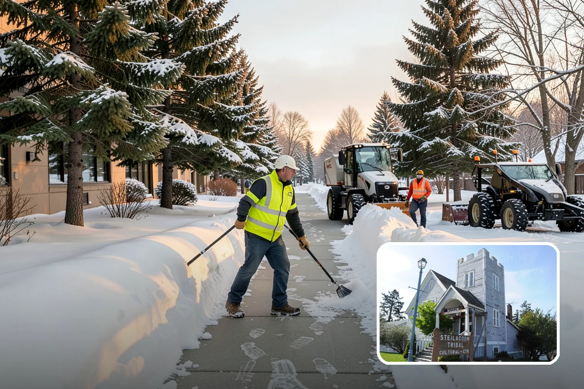 Window Well Snow Clearing in Steilacoom, Pierce County, WA - Keeps basement egress windows clear for emergency exit
