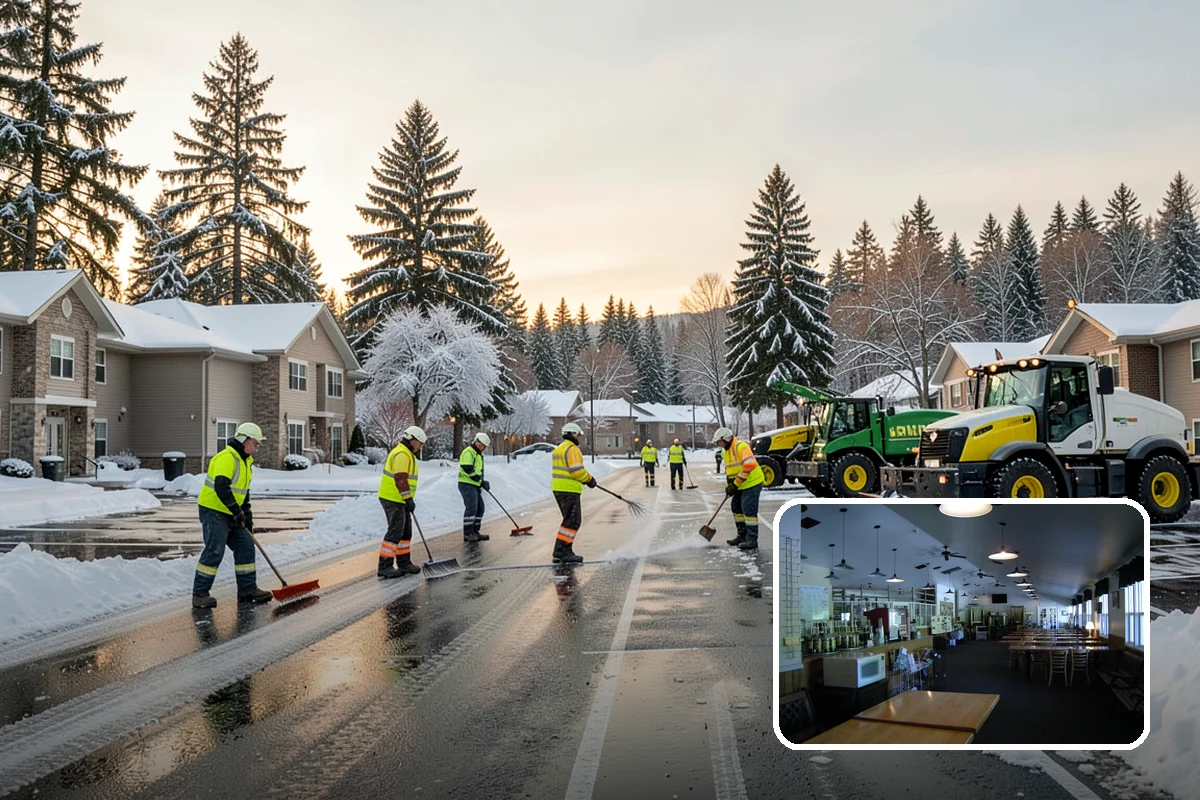 Winter Emergency Response in Black Diamond, King County, WA - Coordinated plowing, shoveling, and deicing in one response