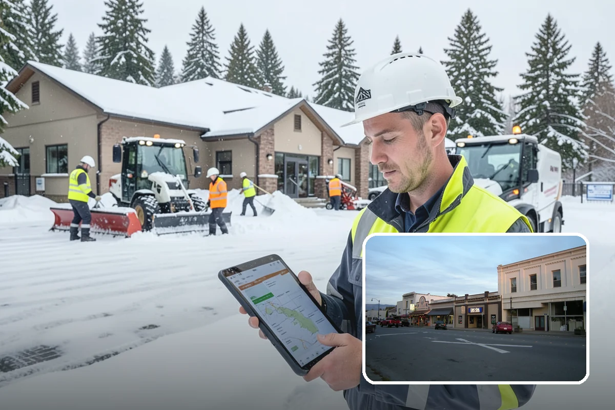 Winter Emergency Response in Burlington, Skagit County, WA - Coordinated plowing, shoveling, and deicing in one response