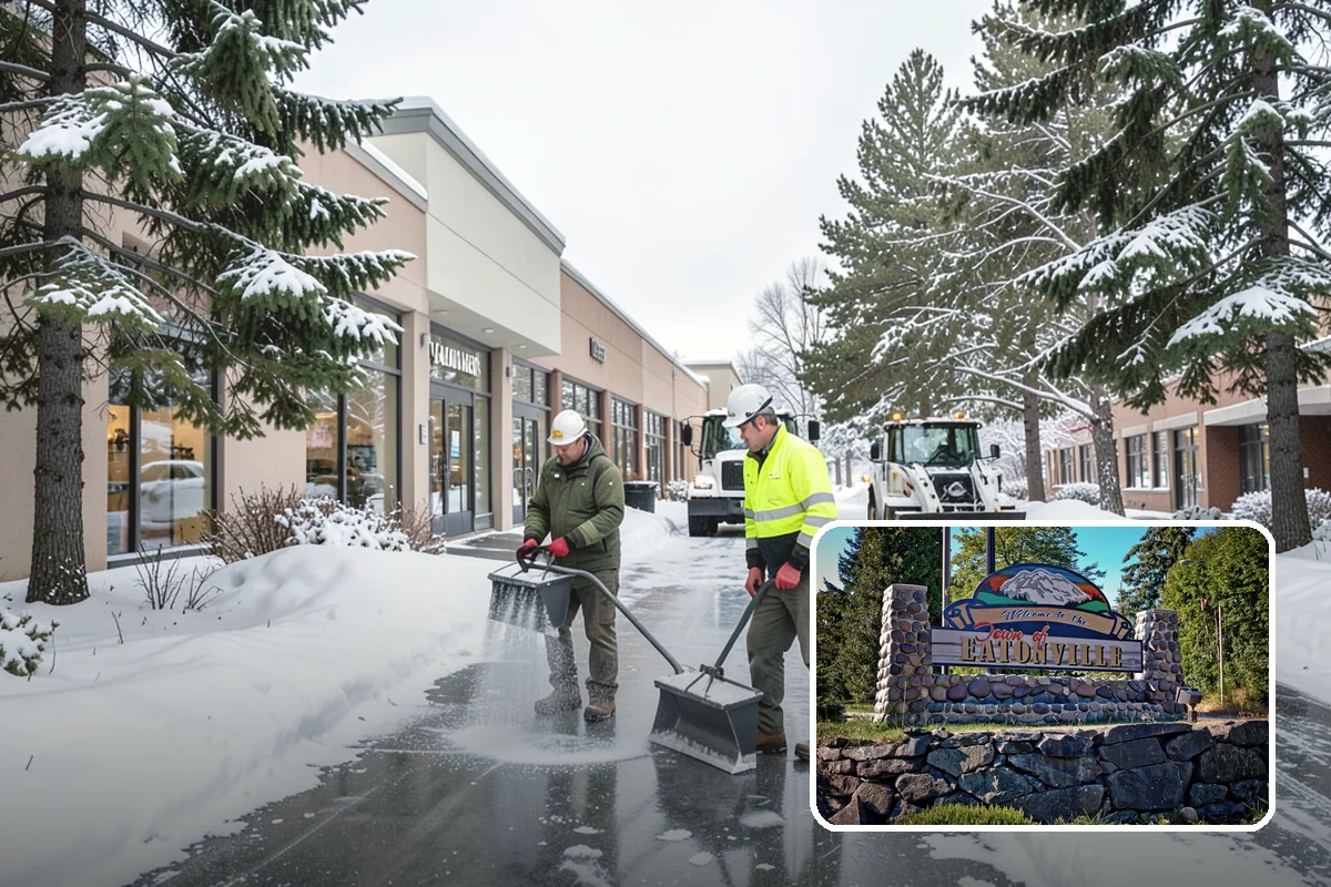 Winter Emergency Response in Eatonville, Pierce County, WA - Coordinated plowing, shoveling, and deicing in one response