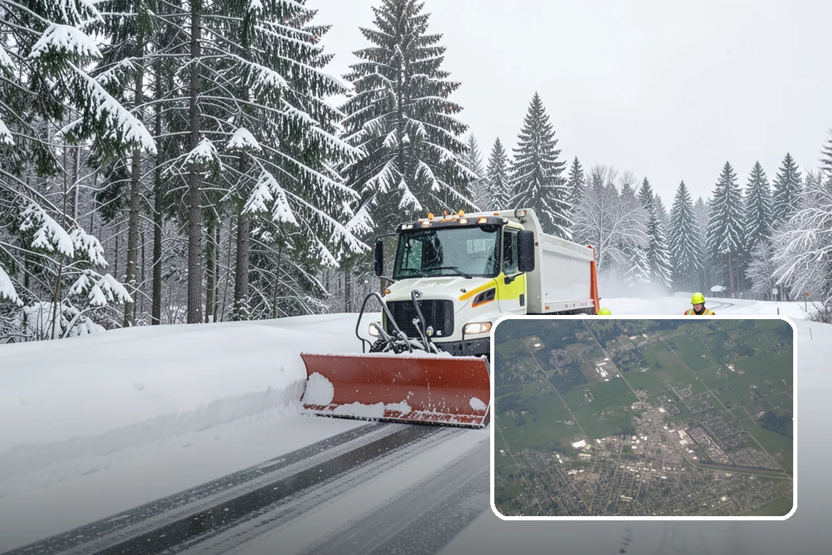 Winter Emergency Response in Enumclaw, King County, WA - Coordinated plowing, shoveling, and deicing in one response