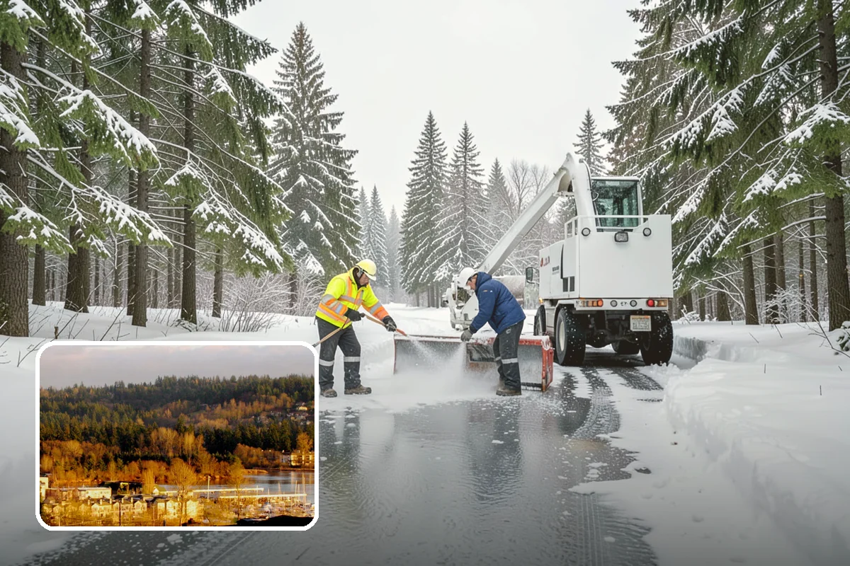 Winter Emergency Response in Kenmore, King County, WA - Coordinated plowing, shoveling, and deicing in one response