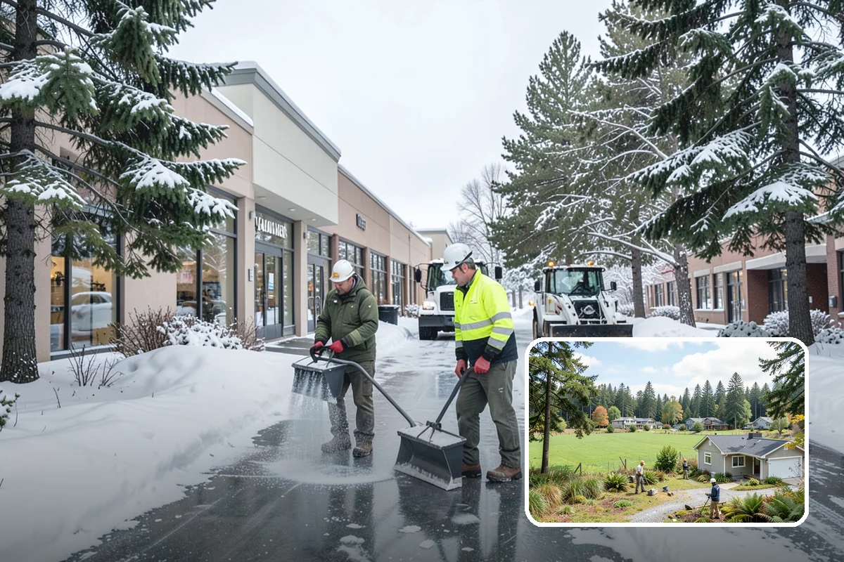 Winter Emergency Response in Lyman, Skagit County, WA - Coordinated plowing, shoveling, and deicing in one response