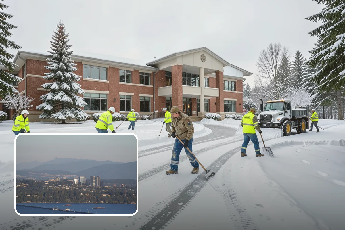 Winter Emergency Response in Medina, King County, WA - Coordinated plowing, shoveling, and deicing in one response