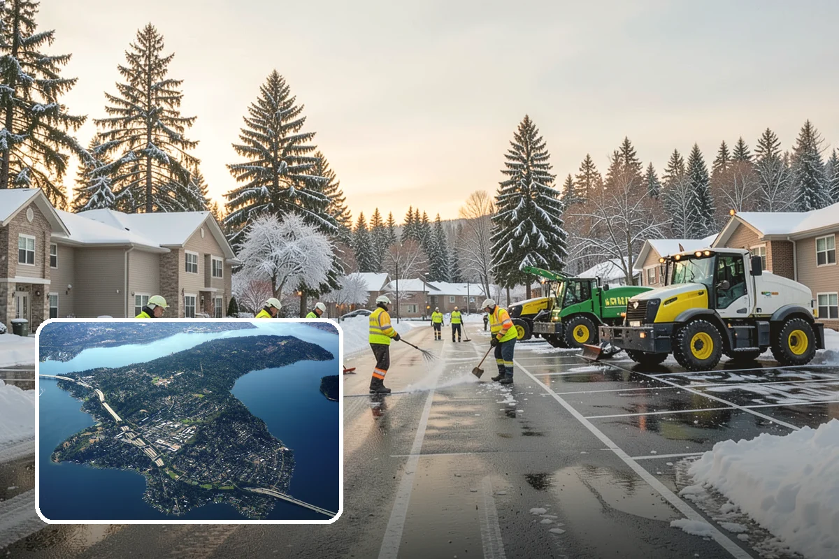 Winter Emergency Response in Mercer Island, King County, WA - Coordinated plowing, shoveling, and deicing in one response