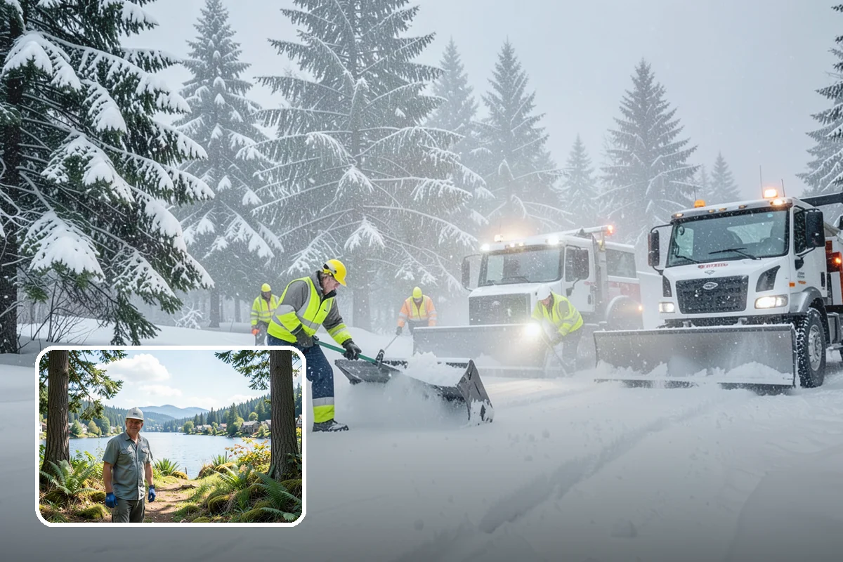 Winter Emergency Response in Milton, King County, WA - Coordinated plowing, shoveling, and deicing in one response
