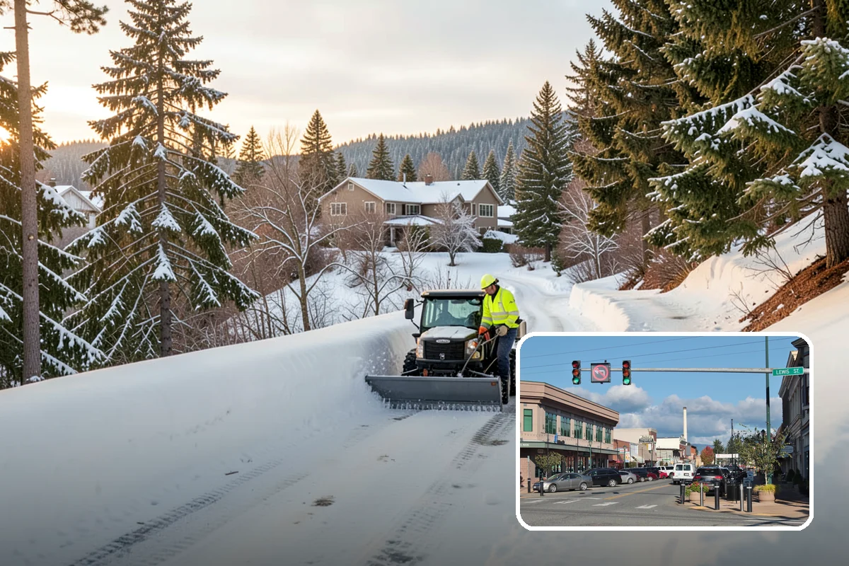 Winter Emergency Response in Monroe, Snohomish County, WA - Coordinated plowing, shoveling, and deicing in one response