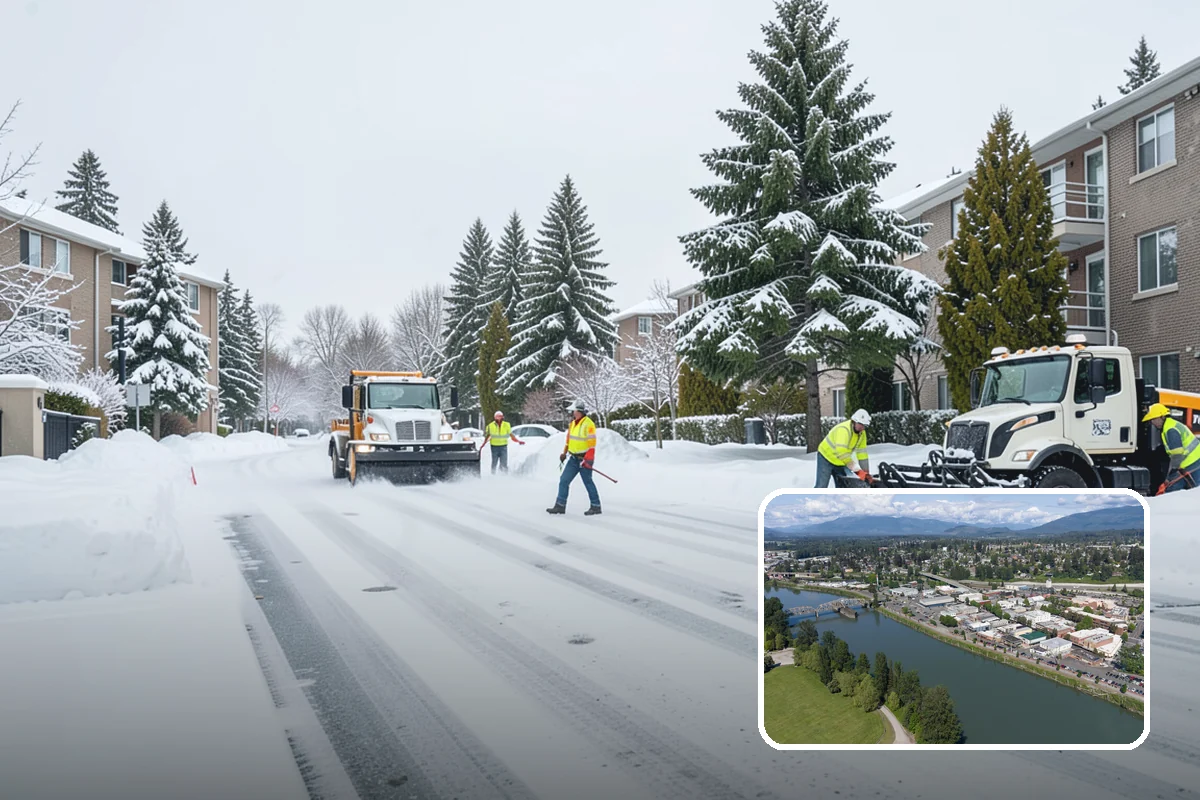 Winter Emergency Response in Mount Vernon, Skagit County, WA - Coordinated plowing, shoveling, and deicing in one response