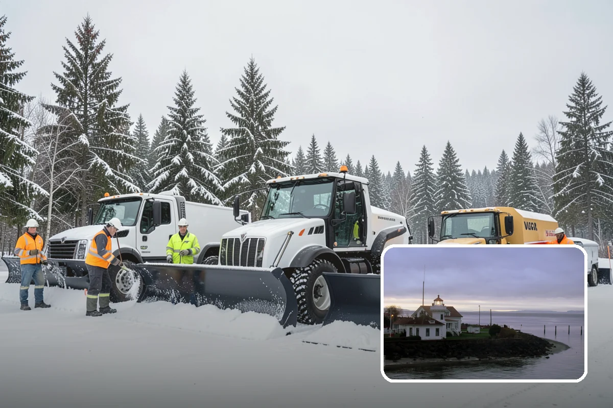 Winter Emergency Response in Mukilteo, Snohomish County, WA - Coordinated plowing, shoveling, and deicing in one response