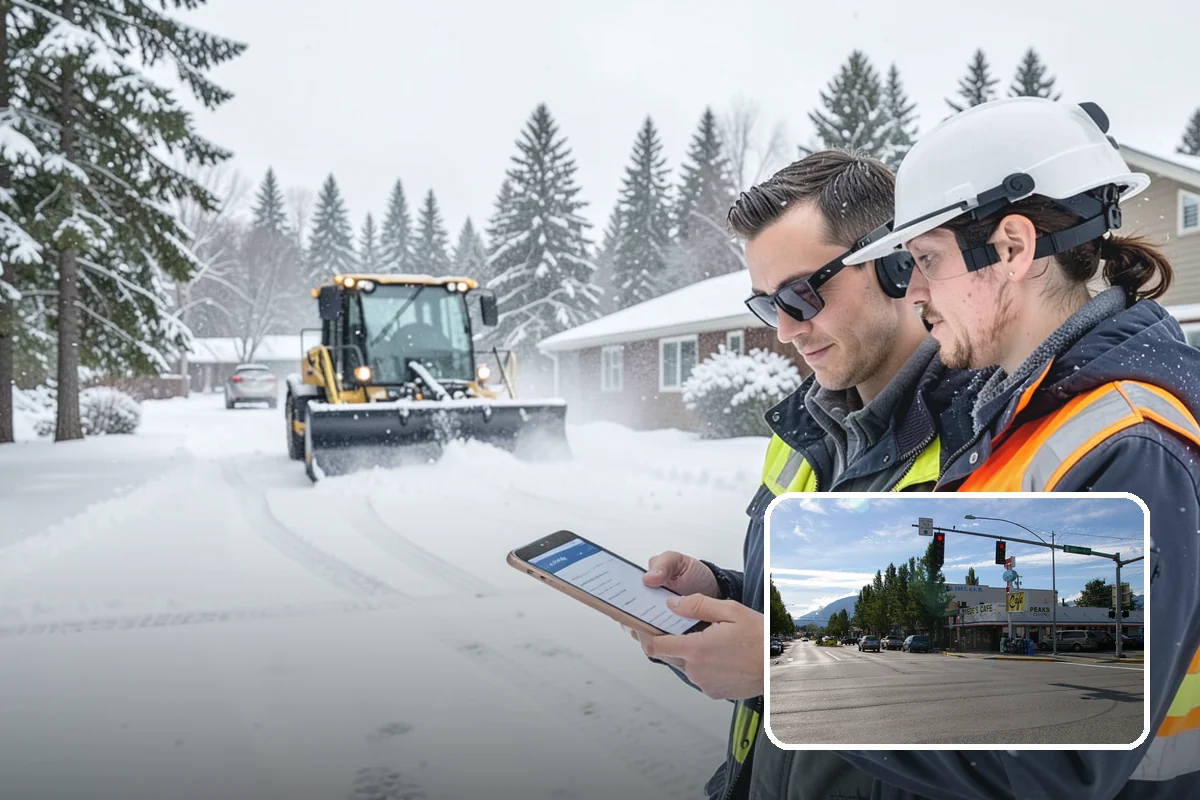 Winter Emergency Response in North Bend, King County, WA - Coordinated plowing, shoveling, and deicing in one response