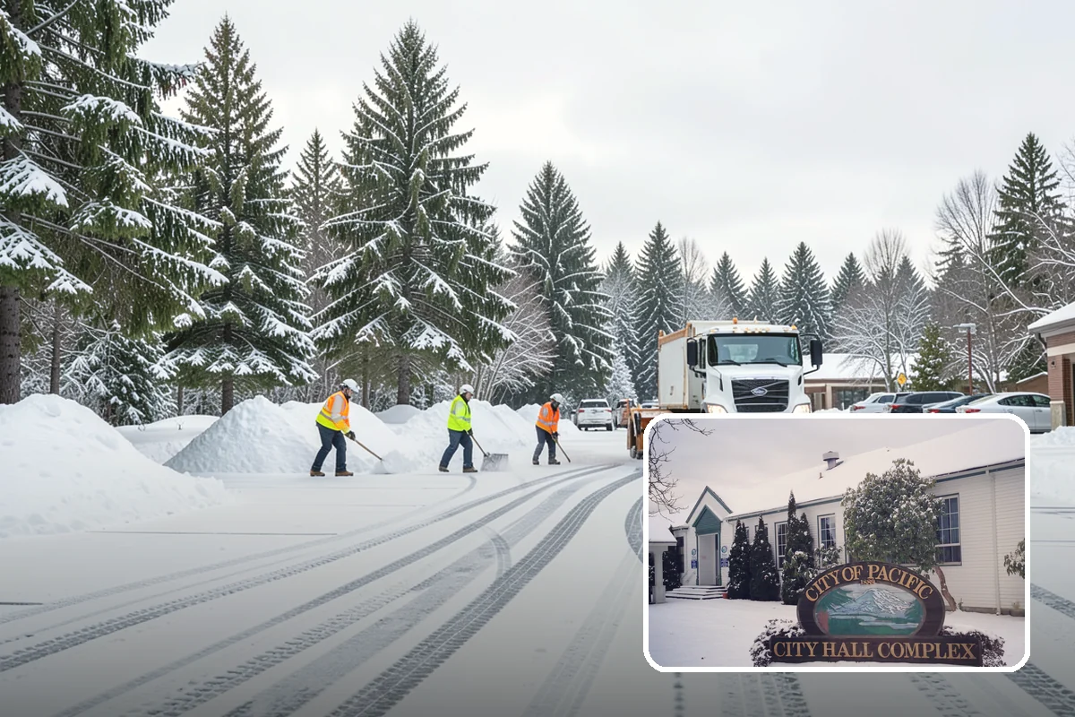 Winter Emergency Response in Pacific, King County, WA - Coordinated plowing, shoveling, and deicing in one response