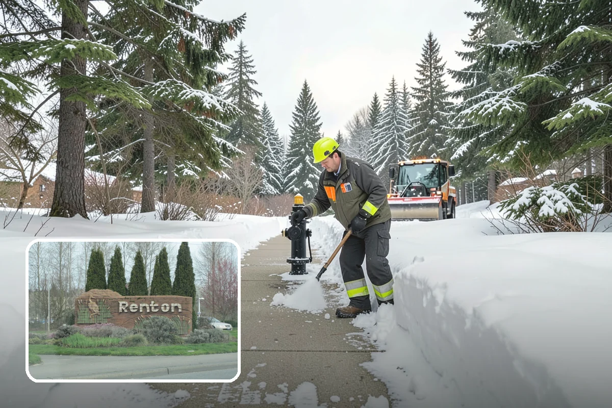 Winter Emergency Response in Renton, King County, WA - Coordinated plowing, shoveling, and deicing in one response